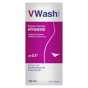 VWash Plus Expert Intimate Hygiene, With Tea Tree Oil, Liquid Wash Prevents Dryness, Itchiness And Irritation, Balances PH, Paraben Free, 100 ml