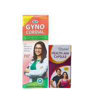 AYURVEDIC GYNO CORDIAL SYRUP & HEALTH-AIM CAPSULE (COMBO PACK)
