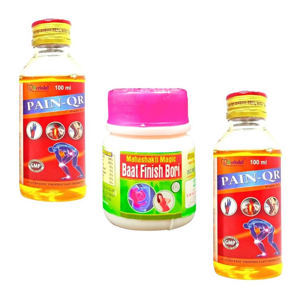 Arthritis Pain Cure Pain - QR Oil &amp; Mahashakti Magic Baat Finish Bori(Combo Pack)