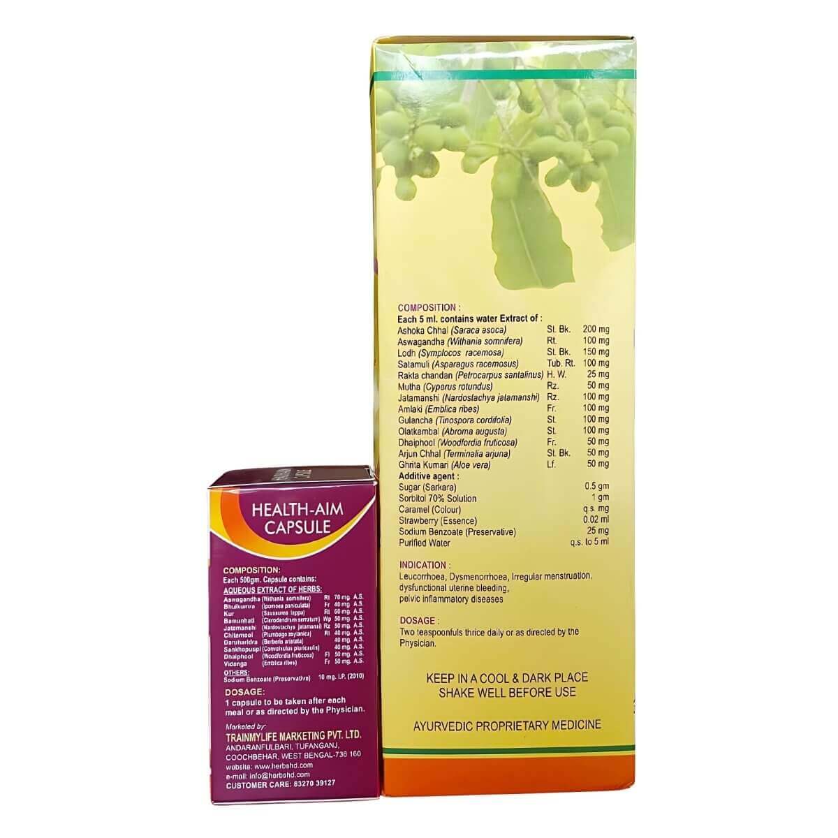 Ashoka Plus Syrup & Health - Aim Capsule&Increases immunity