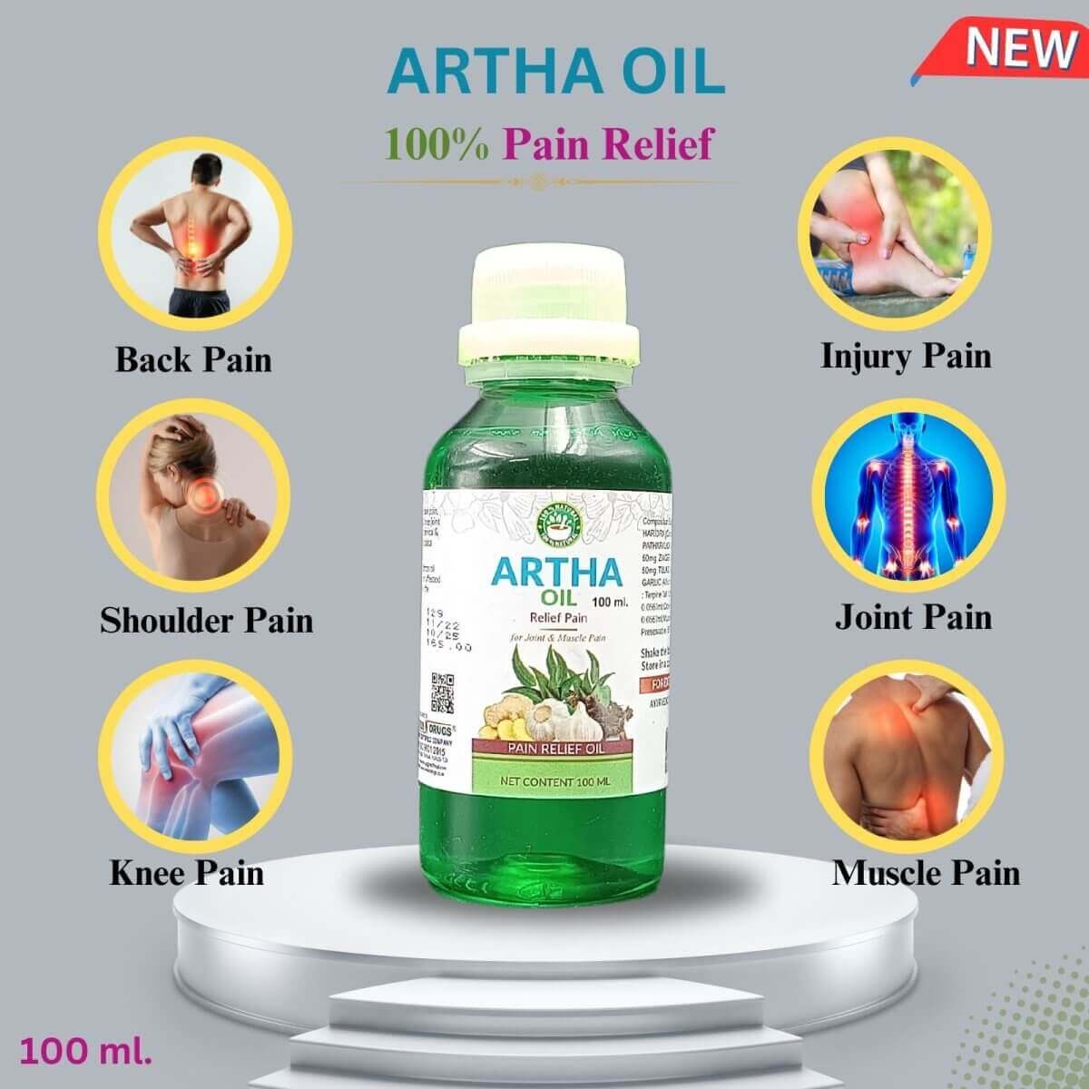 Ayurvedic ARTHO MASSAGE OIL for Pain Relief (PACK OF 3)