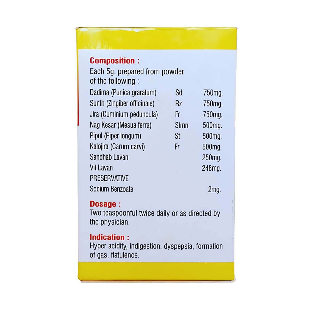 Ayurvedic Gasgo Churna Gastric relief (Pack Of 4)