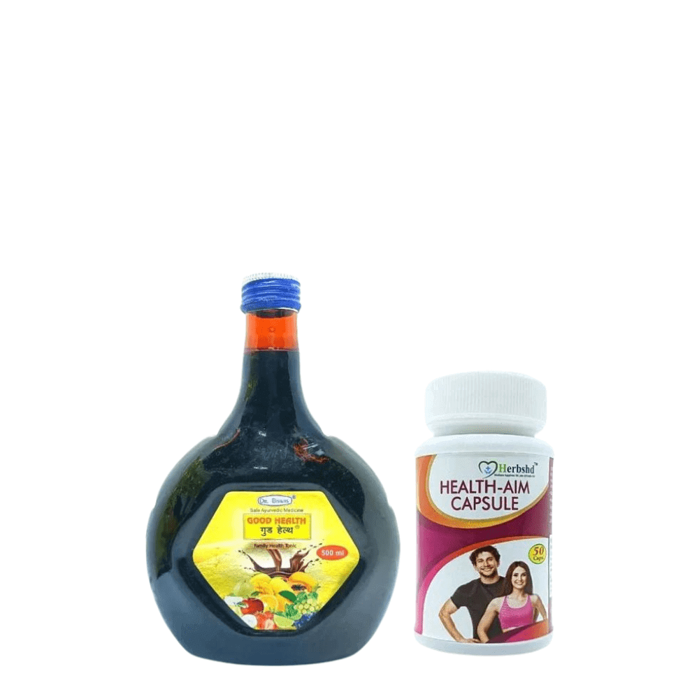Ayurvedic Good Health Tonic &amp; Health Aim Capsule Combo pack For energy