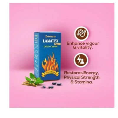 Ayurvedic Lama Lamatex Plus Gold Capsule & Health Aim Capsule (Combo)