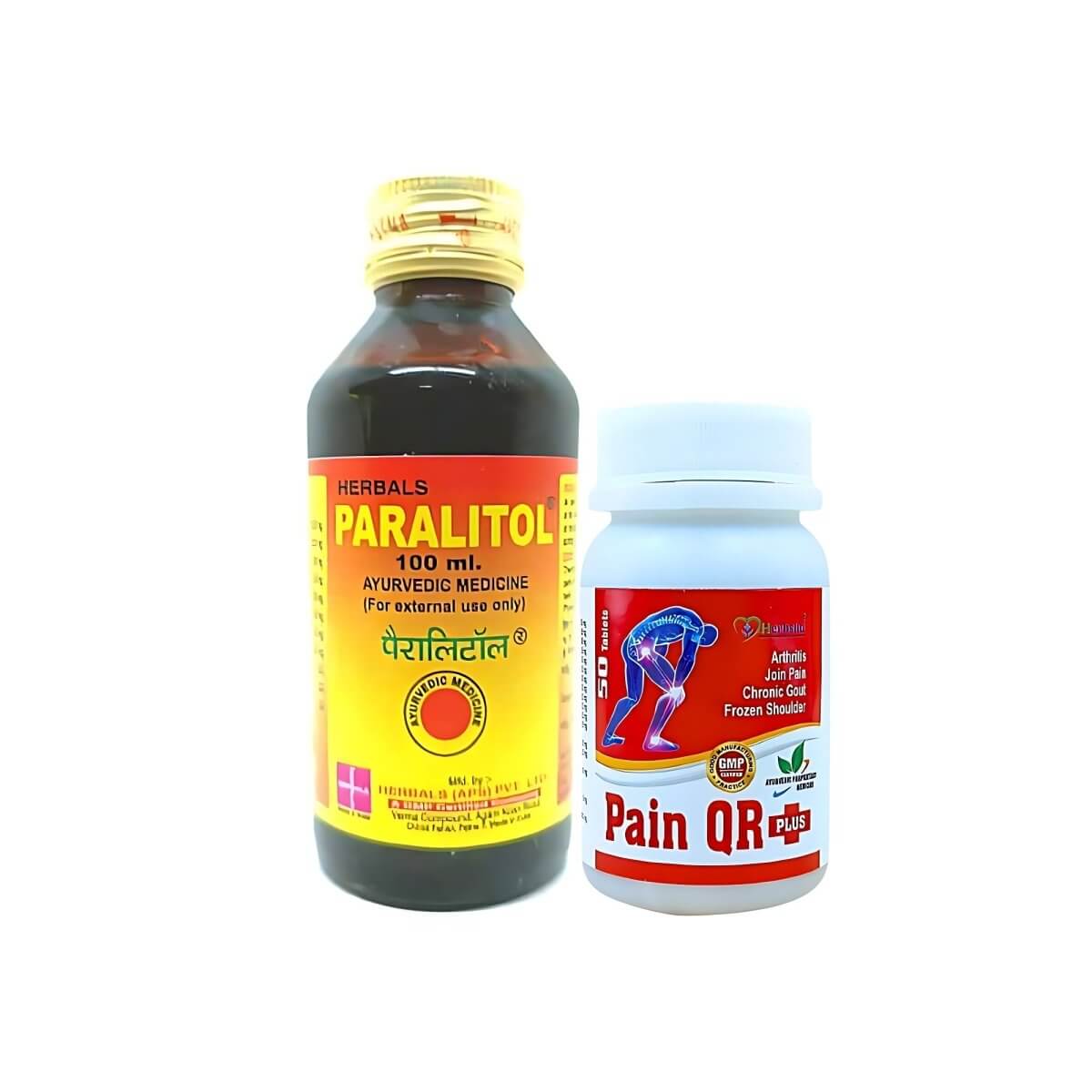 Ayurvedic Paralitol oil & Pain QR Plus Tablet Relieves chronic pain