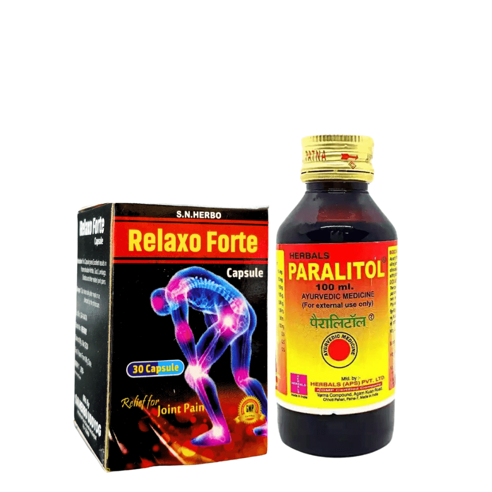 Ayurvedic Relaxo Forte Capsule & Paralitol Oil 100 ml