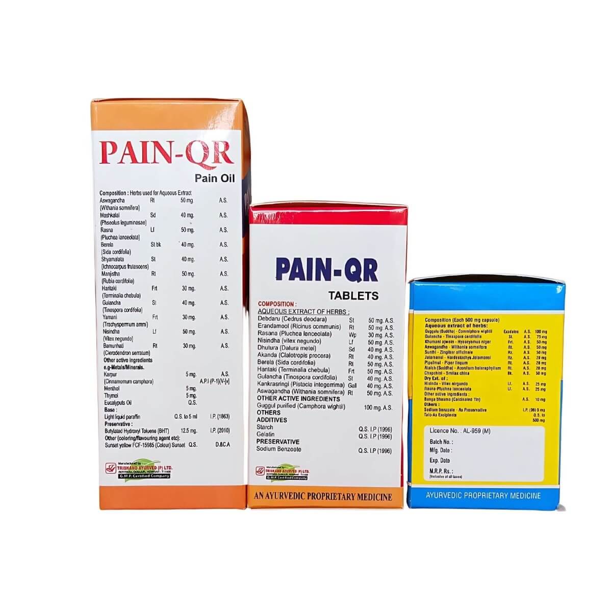 Ayurvedic Ruma - T Capsule, Pain - Qr Oil & Tablets (Combo Pack)
