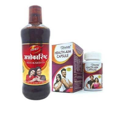Dabur Ashokarishta Tonic & Health Aim Capsule(Combo)