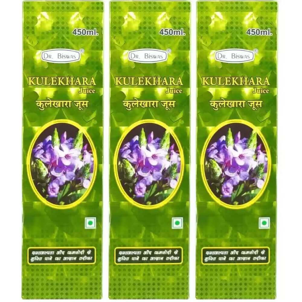 Dr.Biswas Kulekhara Juice for low BP 450ml (pack of 3)