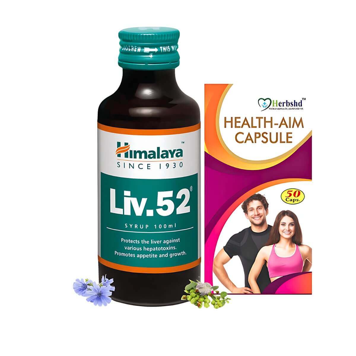 Himalaya Liv.52 Syrup & Health Aim Capsule