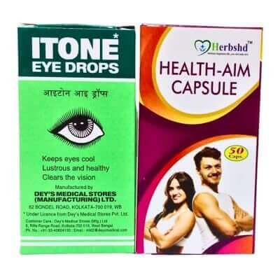 Itone Eye Drops & Health Aim Capsule(combo pack).