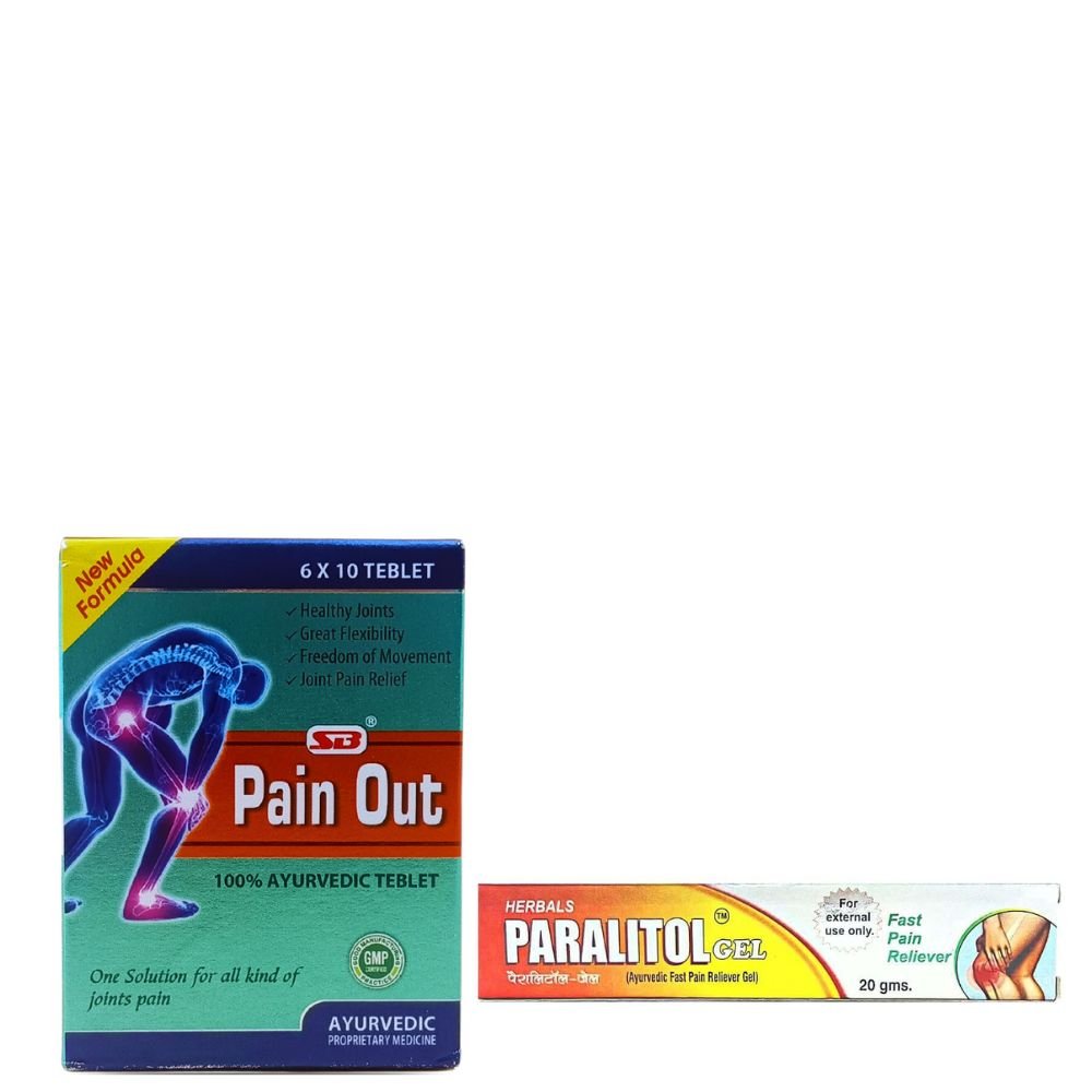 Paralitol Gel 20gm & SB Pain Out 60 Tablet