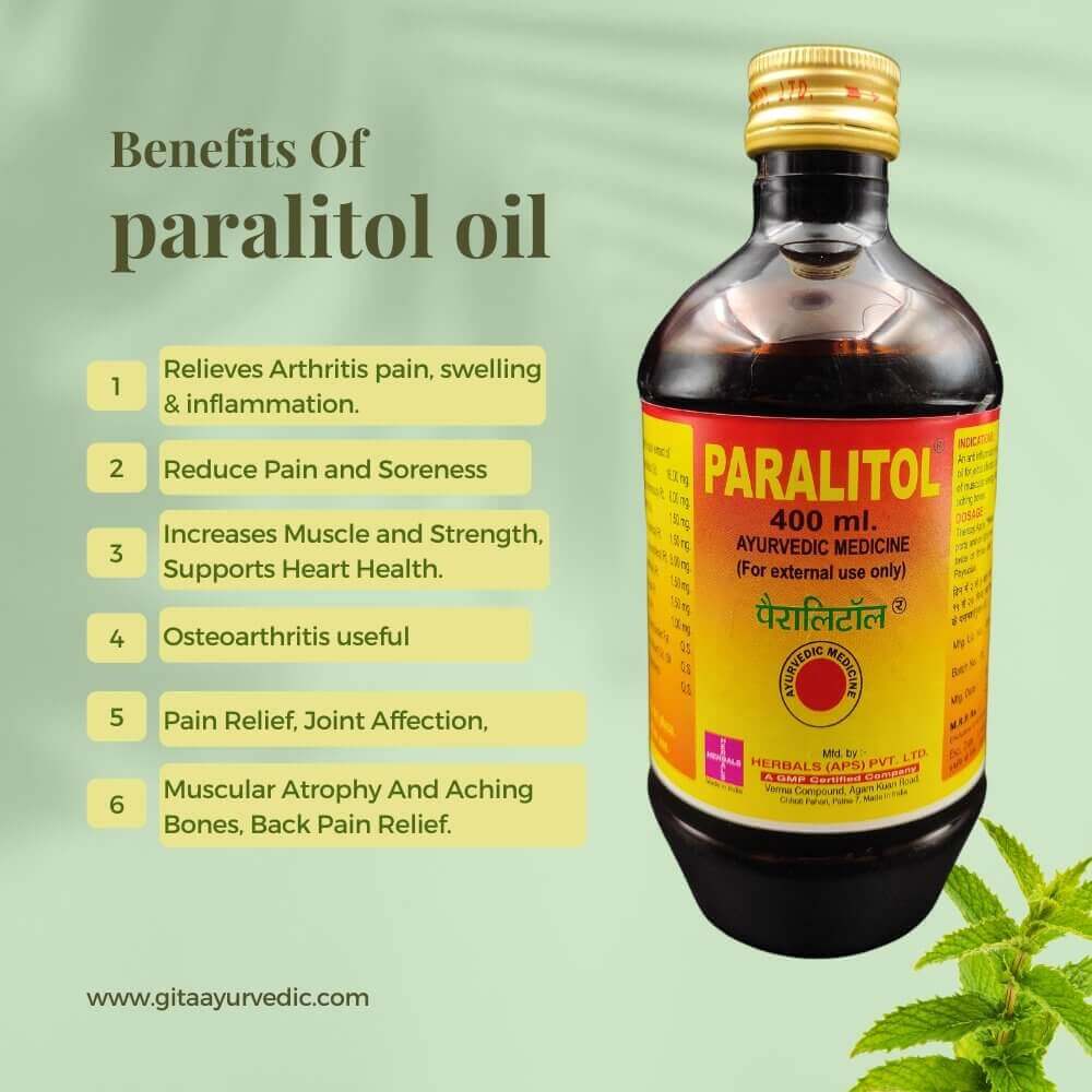 Paralitol Oil 1 piece (400 ml) & Pain QR tablet ( pack of2)