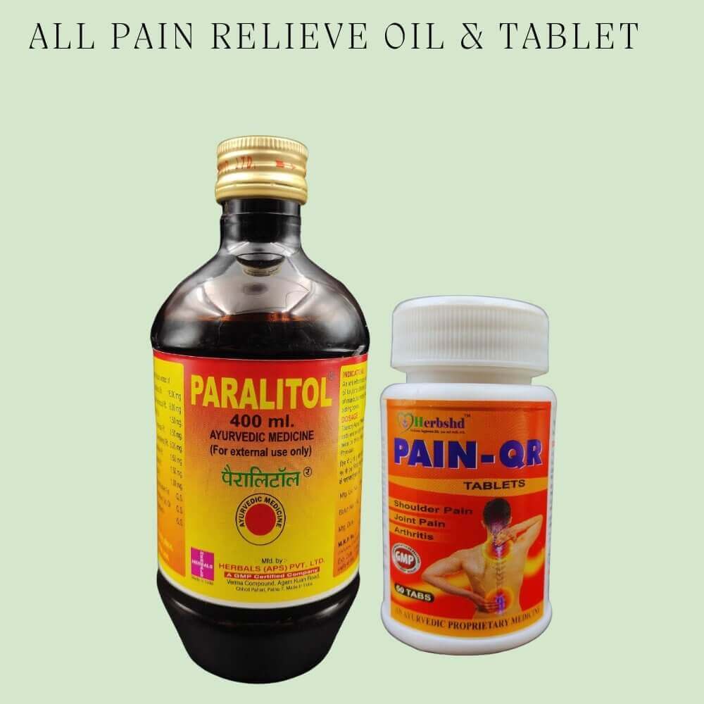 Paralitol Oil 1 piece (400 ml) & Pain QR tablet ( pack of2)
