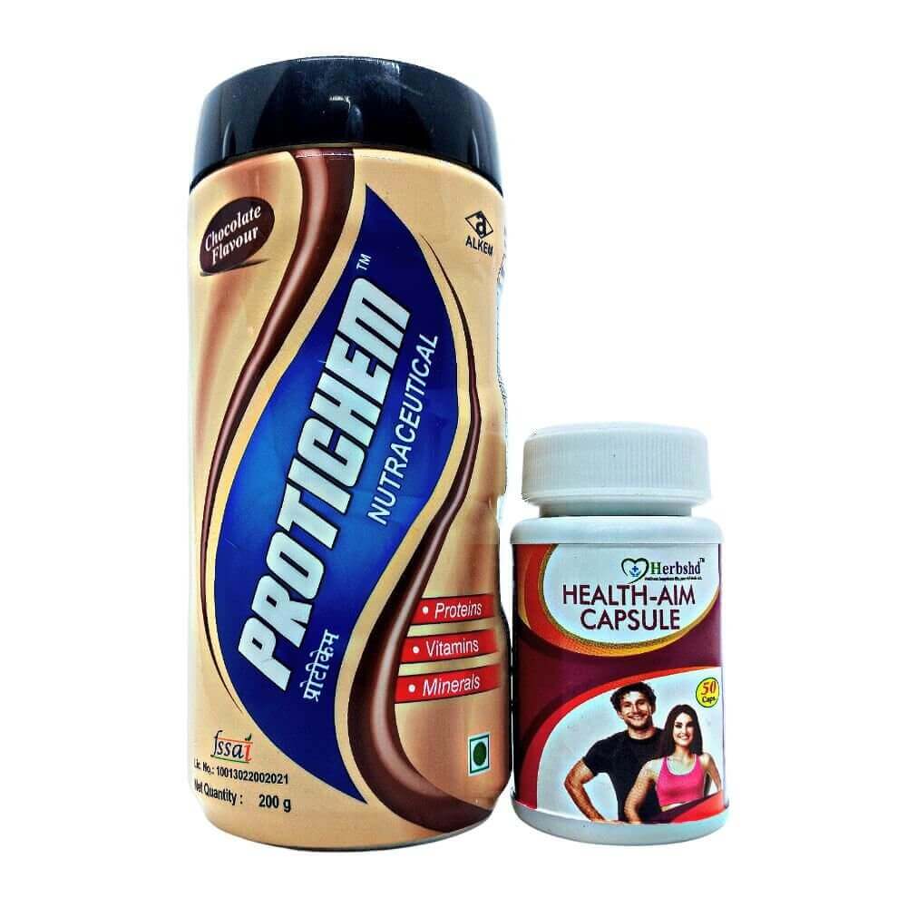 Protichem Powder & Health Aim Capsule (combo pack)