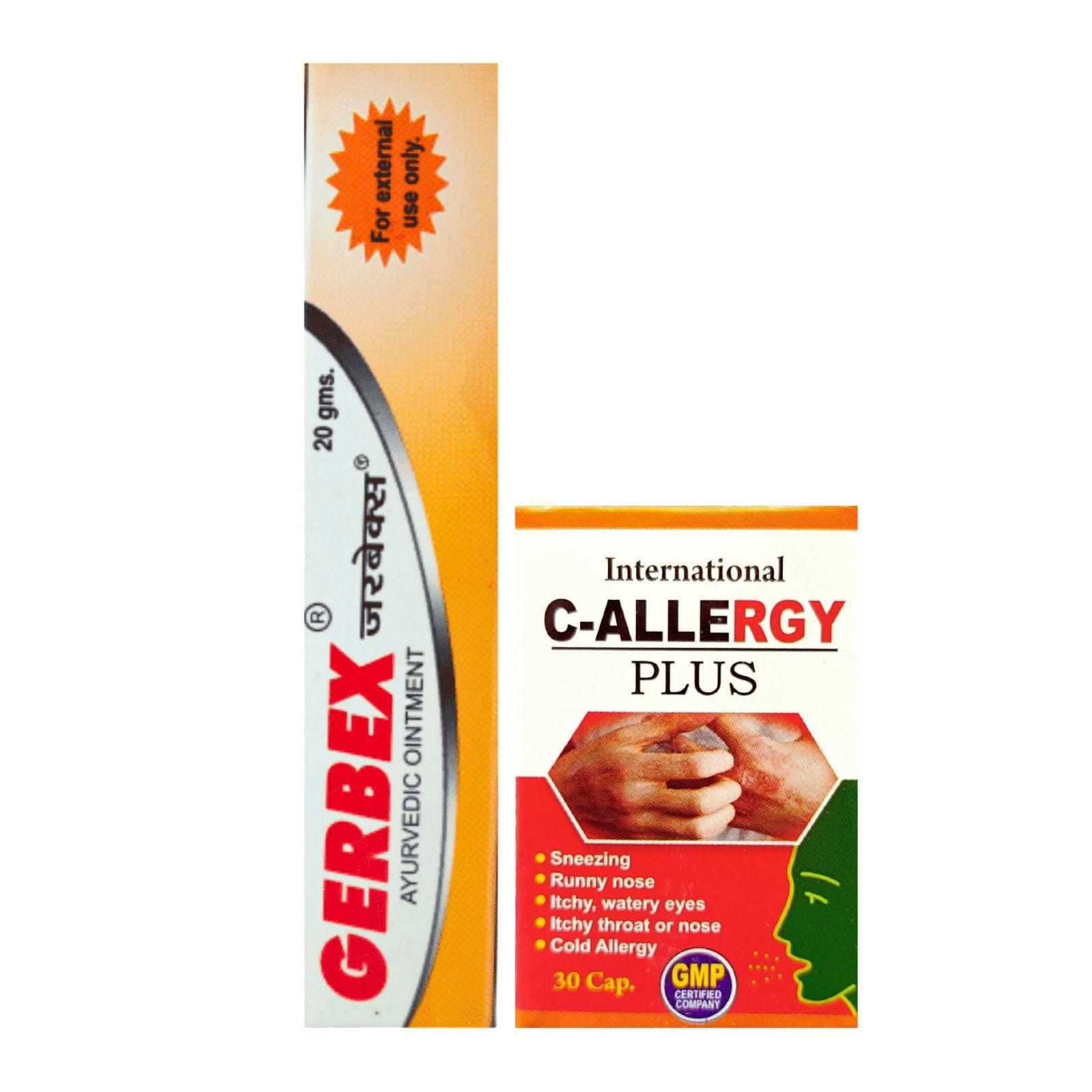 C -ALLERGY PLUS 30 CAP & GERBEX OINTMENT