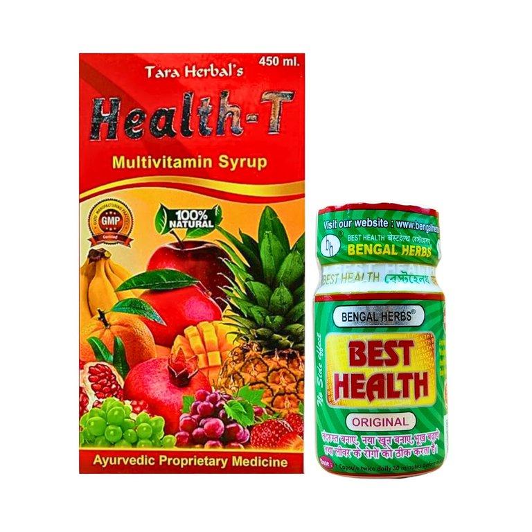 Health-T Syrup 450ml & Best Health 50 Capsule